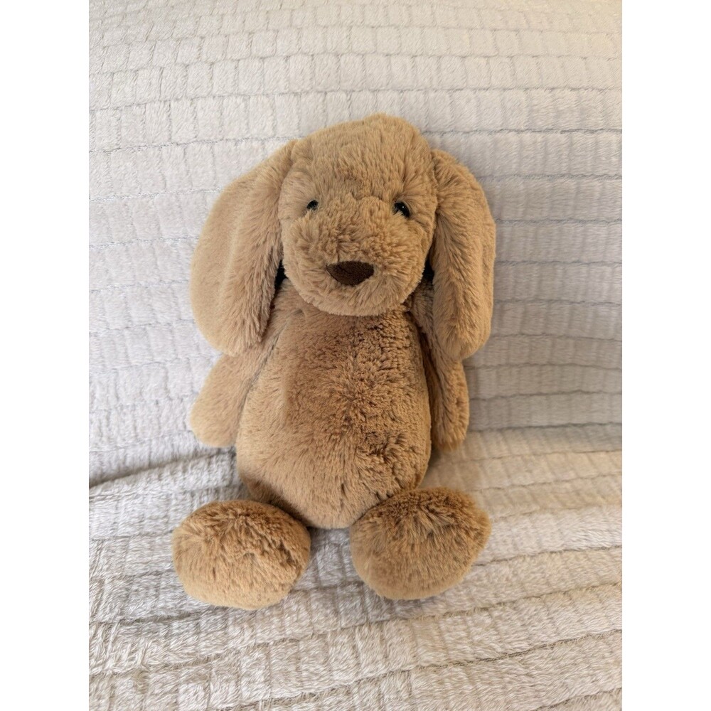 Jellycat Bashful Bunny Medium Brown Plush Stuffed Animal Soft Toy